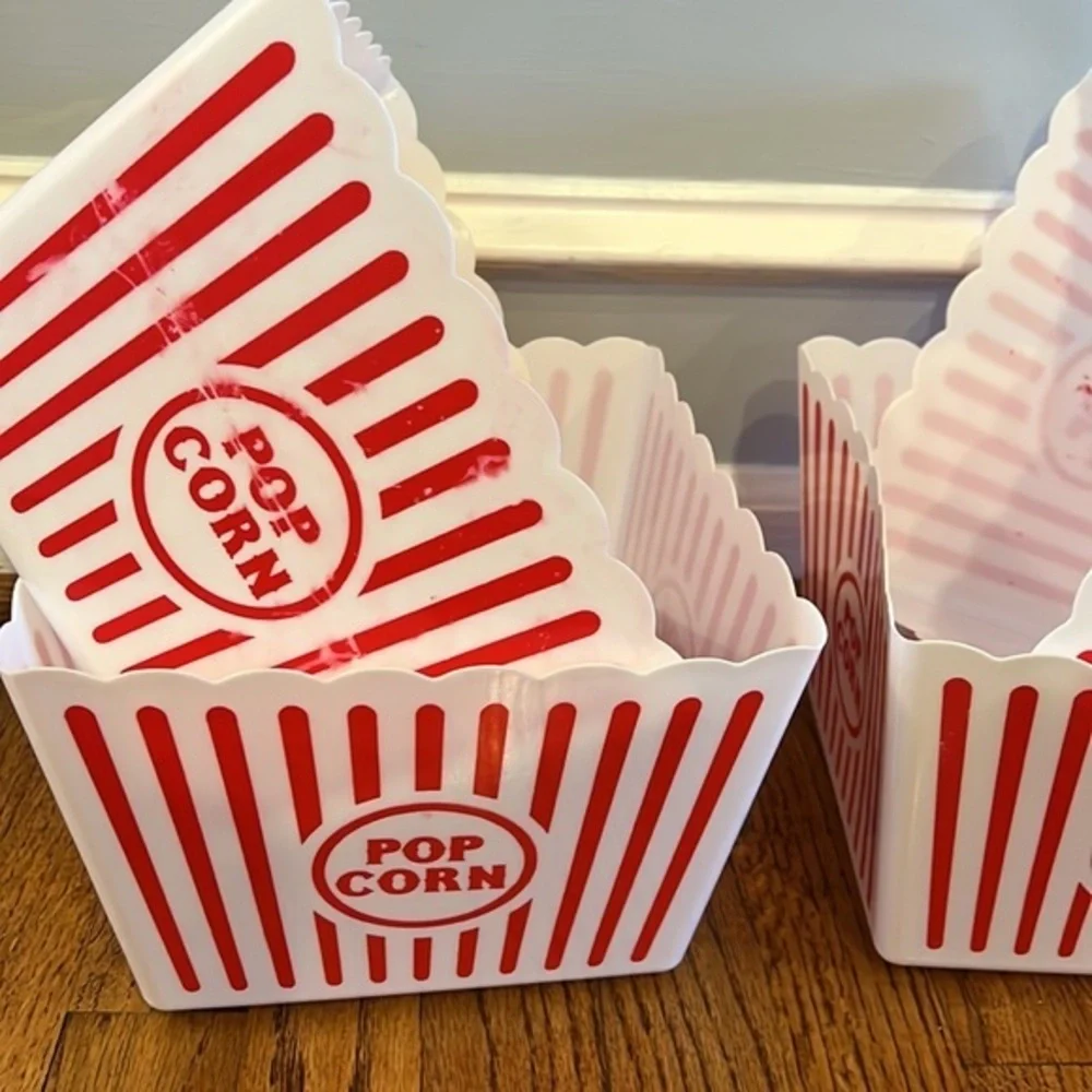 LARGE POPCORN BUCKETS - SET OF 4